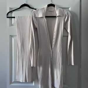 Nicholas rib pants and cardigan set